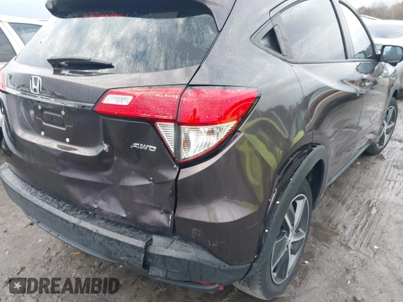 2022 Honda HR-V EX with VIN 3CZRU6H53NM716534, listed as a IAAI auction lot 41046653 with 21,533 mi miles. Bid and sale history available at carsss.com. Image 6.