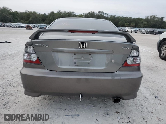 2005 Honda Civic EX with VIN 1HGEM21915L079673, listed as a Copart auction lot 81553344 with 187,454 mi miles and Salvage Title. Bid and sale history available at carsss.com. Image 6.