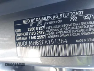2015 Mercedes-Benz CLS 400 with VIN WDDLJ6HB2FA151384, listed as a IAAI auction lot 41114918 with 15,070 mi miles and . Bid and sale history available at DreamBid. Image 9.