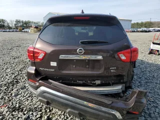 2019 Nissan Pathfinder SL with VIN 5N1DR2MM3KC611962, listed as a Copart auction lot 52697465 with 53,768 mi miles and Salvage Title. Bid and sale history available at carsss.com. Image 6.