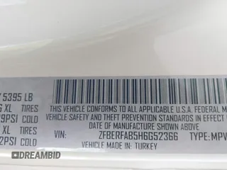 2017 Ram ProMaster City Cargo Tradesman z VIN ZFBERFAB5H6G52366, wystawiony jako IAAI lot #42147505 z przebiegiem 45 276 mil mil oraz . Historia ofert i sprzedaży dostępna na DreamBid. Obrazek 9.