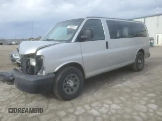 2012 Chevrolet Express Passenger LS z VIN 1GNSGBF41C1198927, wystawiony jako Copart lot #83890354 z przebiegiem Nie podano mil oraz Szkoda całkowita • Salvage title. Historia ofert i sprzedaży dostępna na DreamBid. Obrazek 1.
