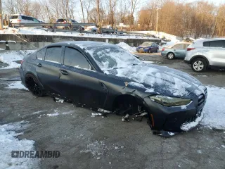 2023 BMW M3 Competition xDrive with VIN WBS43AY05PFP62243, listed as a Copart auction lot 41919185 with 0 mi miles and Salvage Title. Bid and sale history available at carsss.com. Image 4.