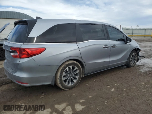 2021 Honda Odyssey EX-L with VIN 5FNRL6H77MB039727, listed as a Copart auction lot 88869145 with Not Provided miles and Salvage Title. Bid and sale history available at DreamBid. Image 3.