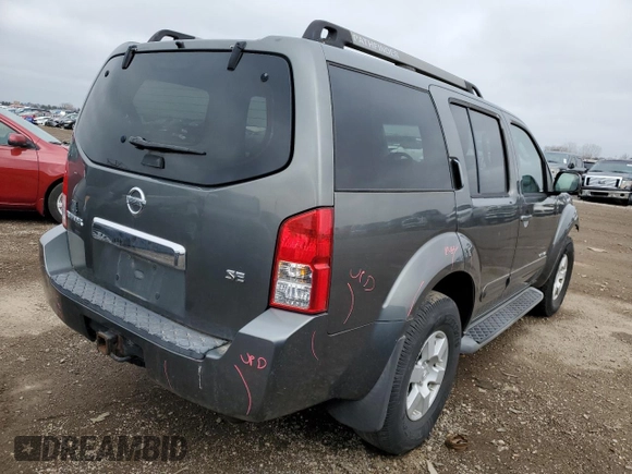 2005 Nissan Pathfinder SE с VIN 5N1AR18W45C773094, выставлен на аукционе Copart как лот 52740655 с пробегом 164 456 миль миль и Списание • Salvage title. История ставок и продаж доступна на DreamBid. Изображение 3.