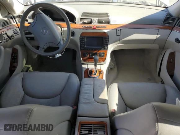 2006 Mercedes-Benz S 430 with VIN WDBNG83J46A479769, listed as a Copart auction lot 43659855 with 125,345 mi miles and Salvage Title. Bid and sale history available at carsss.com. Image 8.
