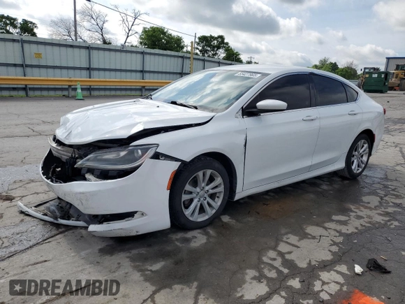 2015 Chrysler 200 Limited with VIN 1C3CCCAB5FN649797, listed as a Copart auction lot 55427965 with 207,094 mi miles and Salvage Title. Bid and sale history available at DreamBid. Image 1.