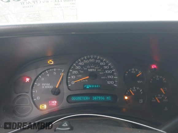 2003 GMC Yukon SLT with VIN 1GKEC13ZX3R181111, listed as a IAAI auction lot 41496338 with 307,996 mi miles. Bid and sale history available at carsss.com. Image 7.