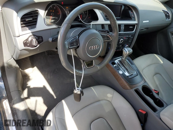 2016 Audi A5 Premium with VIN WAUD2AFR4GA001175, listed as a Copart auction lot 53177655 with 76,380 mi miles and Salvage title. Bid and sale history available at DreamBid. Image 8.