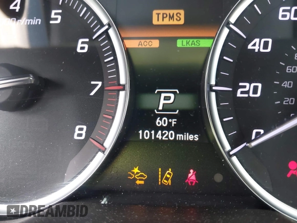 2020 Acura TLX with VIN 19UUB1F34LA012378, listed as a IAAI auction lot 41737171 with 101,420 mi miles and . Bid and sale history available at carsss.com. Image 15.