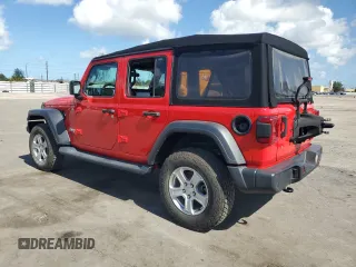 2020 Jeep Wrangler Unlimited Sport S with VIN 1C4HJXDG1LW216926, listed as a Copart auction lot 61456015 with Not provided miles and Salvage title. Bid and sale history available at DreamBid. Image 2.