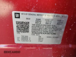 2019 Chevrolet Equinox Premier z VIN 3GNAXPEX2KS675396, wystawiony jako Copart lot #52352995 z przebiegiem 53 516 mil mil oraz Szkoda całkowita • Salvage title. Historia ofert i sprzedaży dostępna na DreamBid. Obrazek 13.