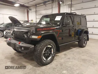 2021 Jeep Wrangler Unlimited Rubicon with VIN 1C4HJXFN2MW719135, listed as a IAAI auction lot 41835698 with 20,447 mi miles and . Bid and sale history available at DreamBid. Image 18.