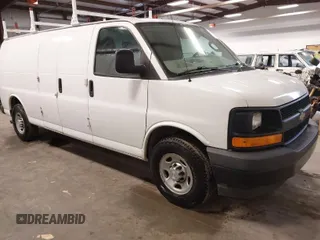 2017 Chevrolet Express Cargo Van with VIN 1GCWGBFF3H1186362, listed as a IAAI auction lot 41943220 with 163,229 mi miles. Bid and sale history available at carsss.com. Image 1.
