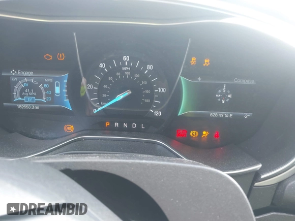 2015 Ford Fusion S Hybrid with VIN 3FA6P0UU9FR283189, listed as a IAAI auction lot 41632307 with 152,653 mi miles. Bid and sale history available at carsss.com. Image 7.