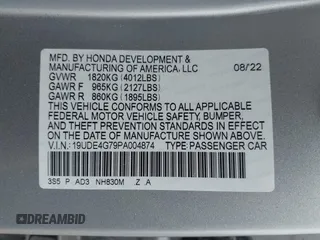 2023 Acura Integra Technology with VIN 19UDE4G79PA004874, listed as a IAAI auction lot 41097633 with 30,004 mi miles and . Bid and sale history available at DreamBid. Image 9.