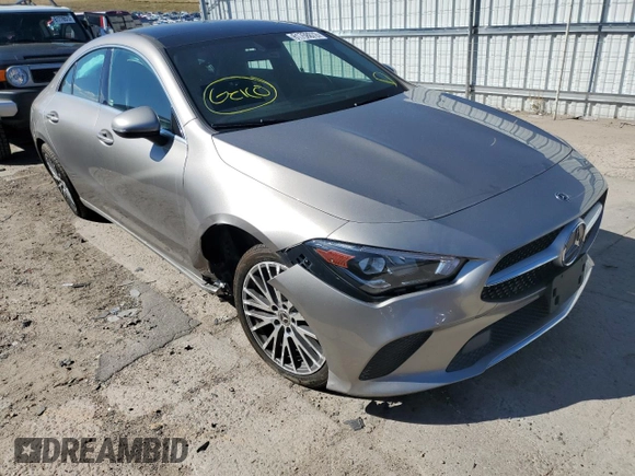 2020 Mercedes-Benz CLA with VIN WDD5J4HB4LN036173, listed as a Copart auction lot 61758672 with 8,642 mi miles. Bid and sale history available at carsss.com. Image 1.