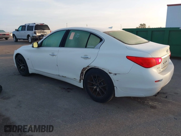 2017 Infiniti Q50 3.0t Premium with VIN JN1EV7AR1HM840809, listed as a IAAI auction lot 40866899 with 106,716 mi miles. Bid and sale history available at carsss.com. Image 3.