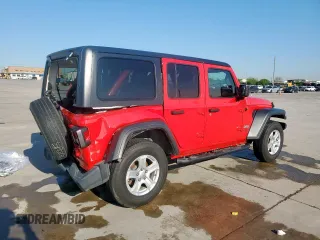 2020 Jeep Wrangler Unlimited Black and Tan with VIN 1C4HJXDG1LW189503, listed as a Copart auction lot 52196645 with 135,305 mi miles and Salvage title. Bid and sale history available at DreamBid. Image 3.