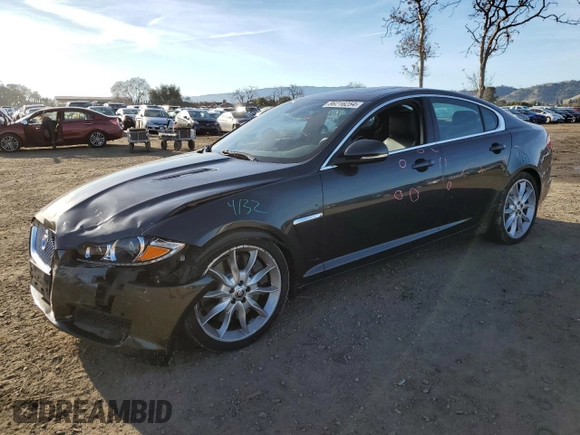 2012 Jaguar XF Supercharged with VIN SAJWA0HE0CMS35830, listed as a Copart auction lot 86216254 with 89,336 mi miles and Salvage Title. Bid and sale history available at carsss.com. Image 1.