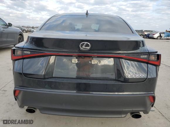 2023 Lexus IS with VIN JTHCA1D22P5125766, listed as a Copart auction lot 85125214 with 17,710 mi miles and Salvage Title. Bid and sale history available at carsss.com. Image 6.