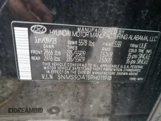 2023 Hyundai Santa Fe Hybrid Limited with VIN 5NMS5DA15PH011918, listed as a Copart auction lot 86476854 with 38,528 mi miles and Salvage Title. Bid and sale history available at carsss.com. Image 12.