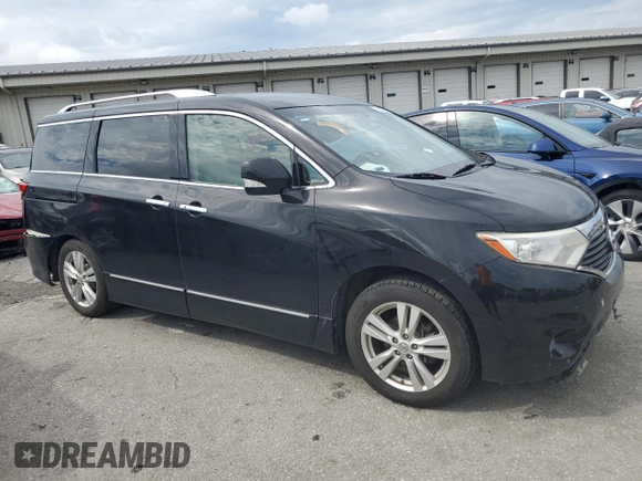 2011 Nissan Quest S with VIN JN8AE2KP9B9009391, listed as a Copart auction lot 71608444 with 87,421 mi miles and Salvage Title. Bid and sale history available at carsss.com. Image 4.
