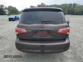 2012 Infiniti QX56 7-passenger with VIN JN8AZ2NFXC9517801, listed as a Copart auction lot 72724824 with 131,185 mi miles and Salvage Title. Bid and sale history available at carsss.com. Image 6.