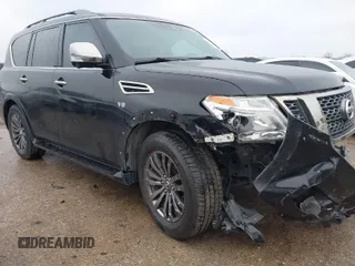 2019 Nissan Armada Platinum with VIN JN8AY2NEXK9756080, listed as a IAAI auction lot 41565485 with 58,521 mi miles. Bid and sale history available at carsss.com. Image 1.