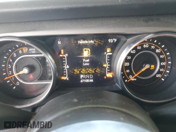 2019 Jeep Wrangler Unlimited Sahara with VIN 1C4HJXEG0KW532685, listed as a Copart auction lot 55503805 with 67,108 mi miles and Salvage title. Bid and sale history available at DreamBid. Image 9.