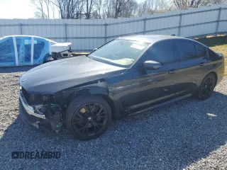 2021 BMW 5 Series 540i with VIN WBA53BJ09MCG05923, listed as a Copart auction lot 48312385 with 41,989 mi miles and Salvage Title. Bid and sale history available at carsss.com. Image 1.