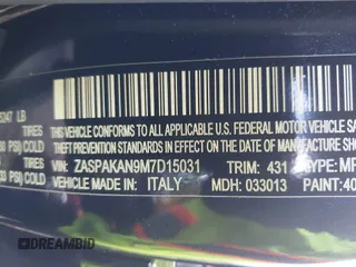 2021 Alfa Romeo Stelvio z VIN ZASPAKAN9M7D15031, wystawiony jako IAAI lot #40869221 z przebiegiem 35 782 mil mil oraz . Historia ofert i sprzedaży dostępna na DreamBid. Obrazek 9.