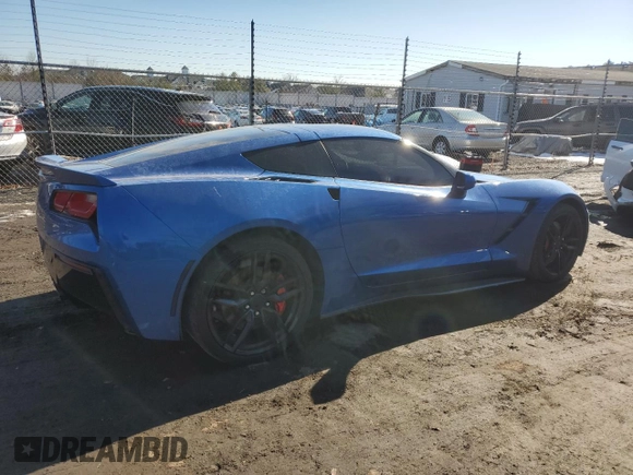 2014 Chevrolet Corvette Z51 3LT with VIN 1G1YM2D71E5129832, listed as a Copart auction lot 42787075 with 68,404 mi miles and Salvage title. Bid and sale history available at DreamBid. Image 3.