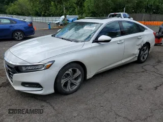2018 Honda Accord EX-L with VIN 1HGCV1F52JA110990, listed as a Copart auction lot 58450955 with 90,960 mi miles and Salvage title. Bid and sale history available at DreamBid. Image 1.