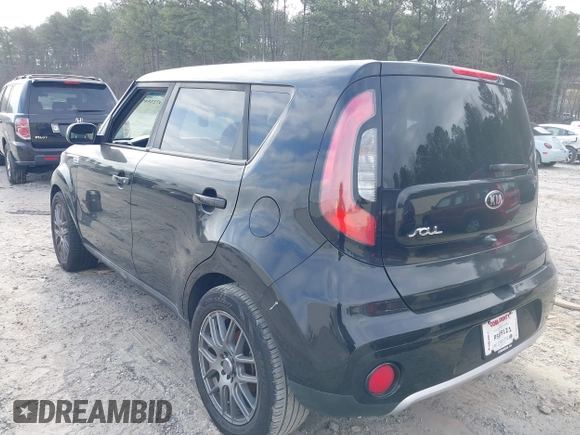 2018 Kia Soul + with VIN KNDJP3A57J7581176, listed as a IAAI auction lot 41722549 with 279,474 mi miles. Bid and sale history available at carsss.com. Image 3.