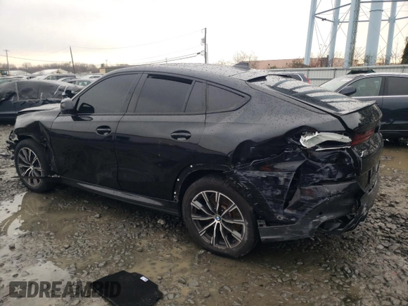2021 BMW X6 xDrive40i with VIN 5UXCY6C00M9G43276, listed as a Copart auction lot 83149214 with 0 mi miles and Salvage Title. Bid and sale history available at carsss.com. Image 2.