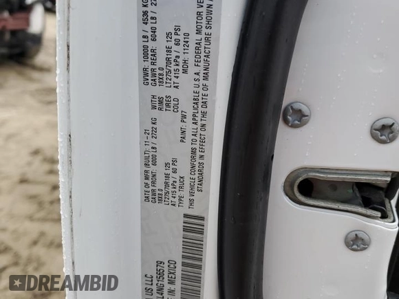 2022 Ram 2500 Big Horn z VIN 3C6UR5JL4NG156579, wystawiony jako Copart lot #52794635 z przebiegiem 63 691 mil mil oraz Szkoda całkowita • Salvage title. Historia ofert i sprzedaży dostępna na DreamBid. Obrazek 14.