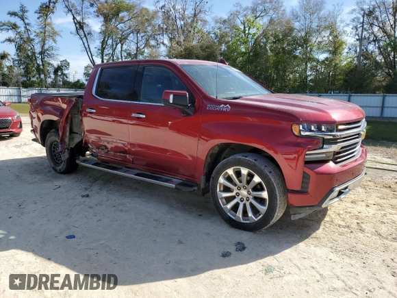 2019 Chevrolet Silverado 1500 High Country with VIN 3GCUYHEL5KG235231, listed as a Copart auction lot 48880265 with 87,315 mi miles and Salvage Title. Bid and sale history available at carsss.com. Image 4.