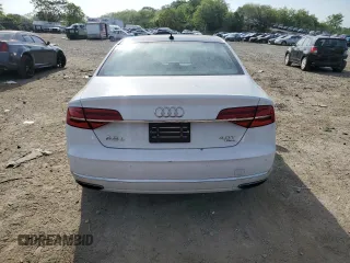 2015 Audi A8 4.0T with VIN WAU32AFD6FN006093, listed as a Copart auction lot 55259555 with 100,838 mi miles and Salvage title. Bid and sale history available at DreamBid. Image 6.