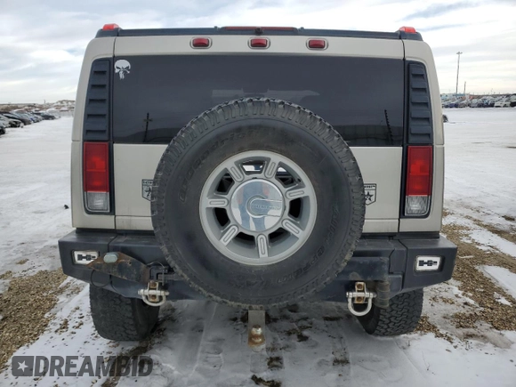 2005 Hummer H2 SUV with VIN 5GRGN23U45H107876, listed as a Copart auction lot 41707595 with 186,646 mi miles and Salvage Title. Bid and sale history available at carsss.com. Image 6.