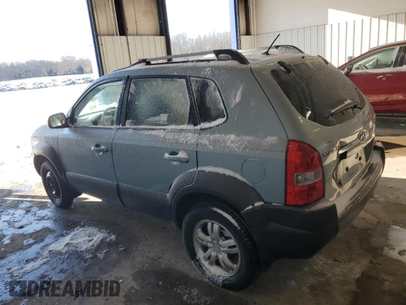 2007 Hyundai Tucson SE with VIN KM8JN12D87U574775, listed as a Copart auction lot 88897225 with 110,598 mi miles and Salvage Title. Bid and sale history available at carsss.com. Image 2.