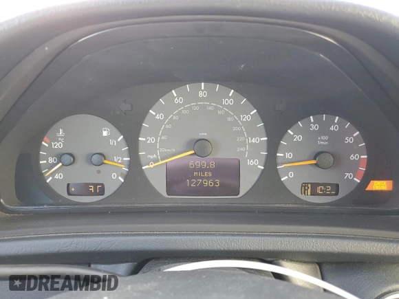 2003 Mercedes-Benz CLK 4.3L with VIN WDBLK70G13T132778, listed as a Copart auction lot 47026765 with 127,963 mi miles and Salvage Title. Bid and sale history available at carsss.com. Image 9.