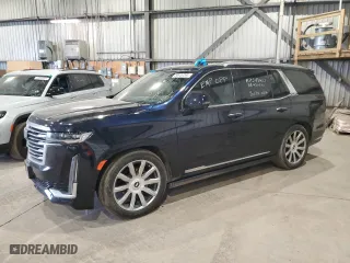 2021 Cadillac Escalade Premium Luxury Platinum with VIN 1GYS4DKL1MR430272, listed as a Copart auction lot 58939294 with 59,907 mi miles and Non Repairable. Bid and sale history available at carsss.com. Image 1.