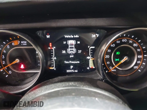 2023 Jeep Wrangler Sahara with VIN 1C4HJXEN9PW560958, listed as a IAAI auction lot 41980179 with 35,975 mi miles and . Bid and sale history available at DreamBid. Image 7.