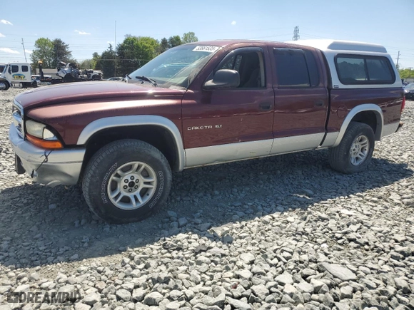 2002 Dodge Dakota SLT with VIN 1B7HG48N82S536711, listed as a Copart auction lot 53661535 with 161,460 mi miles and Clean Title. Bid and sale history available at carsss.com. Image 1.