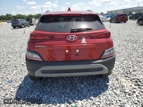 2022 Hyundai Kona SEL with VIN KM8K62AB9NU829955, listed as a Copart auction lot 52787535 with 23,120 mi miles and Salvage Title. Bid and sale history available at DreamBid. Image 6.