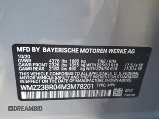 2021 MINI Countryman Oxford Edition with VIN WMZ23BR04M3M78201, listed as a Copart auction lot 87664925 with 42,151 mi miles and Salvage Title. Bid and sale history available at carsss.com. Image 14.