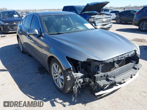 2015 Infiniti Q50 Premium with VIN JN1BV7AP3FM343677, listed as a IAAI auction lot 41811842 with 110,486 mi miles. Bid and sale history available at carsss.com. Image 1.