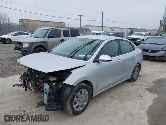 2021 Kia Rio LX with VIN 3KPA24AD9ME397339, listed as a IAAI auction lot 41591282 with 36,706 mi miles. Bid and sale history available at carsss.com. Image 2.