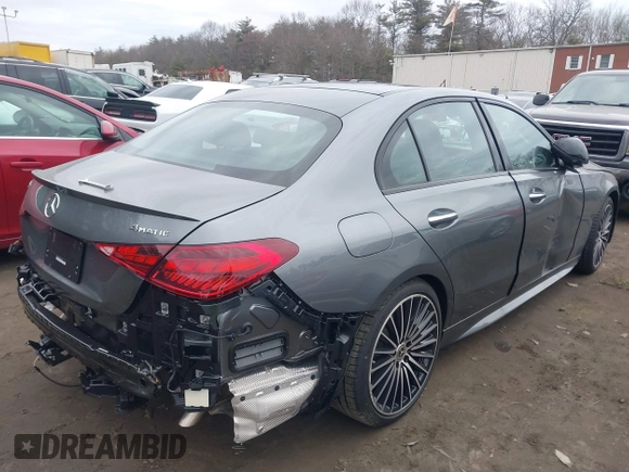 2025 Mercedes-Benz C 300 with VIN W1KAF4HB8SR243351, listed as a IAAI auction lot 41689281 with 991 mi miles and . Bid and sale history available at DreamBid. Image 4.